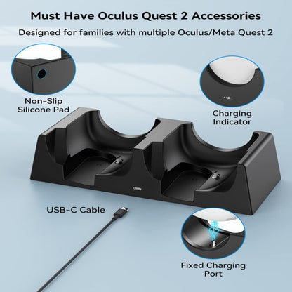 For Oculus Quest 2 VR Charging Stand VR Accessories Host Storage Bracket Double Charging Stand - VR Accessories by PMC Jewellery | Online Shopping South Africa | PMC Jewellery | Buy Now Pay Later Mobicred