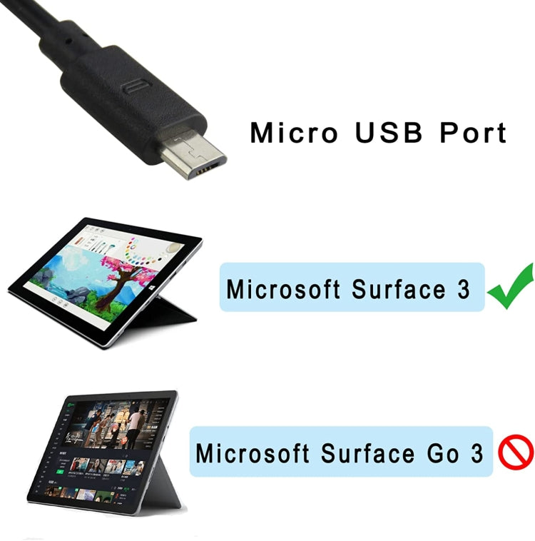 For Microsoft Surface3 1624 1645 Power Adapter 5.2v 2.5a 13W Android Port Charger - For Microsoft by PMC Jewellery | Online Shopping South Africa | PMC Jewellery | Buy Now Pay Later Mobicred