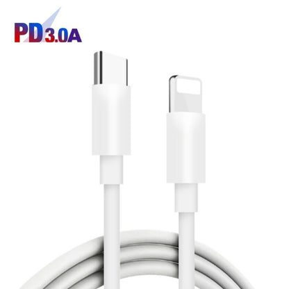 45W PD3.0 + 2 x QC3.0 USB Multi Port Charger with Type-C to 8 Pin Cable, UK Plug(White) - USB Charger by PMC Jewellery | Online Shopping South Africa | PMC Jewellery | Buy Now Pay Later Mobicred