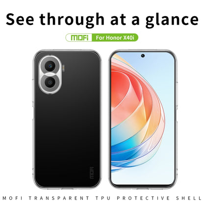 For Honor X40i MOFI Ming Series Ultra-thin TPU Phone Case(Transparent) - Honor Cases by MOFI | Online Shopping South Africa | PMC Jewellery