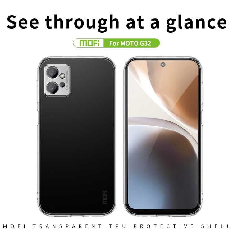 For Motorola Moto G32 MOFI Ming Series Ultra-thin TPU Phone Case(Transparent) - Motorola Cases by MOFI | Online Shopping South Africa | PMC Jewellery