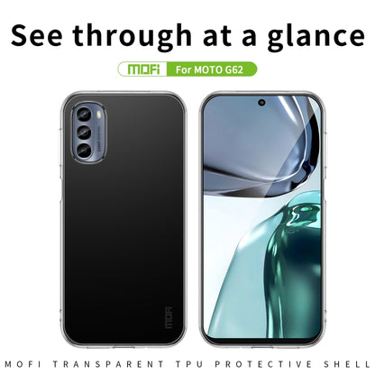 For Motorola Moto G62 5G MOFI Ming Series Ultra-thin TPU Phone Case(Transparent) - Motorola Cases by MOFI | Online Shopping South Africa | PMC Jewellery