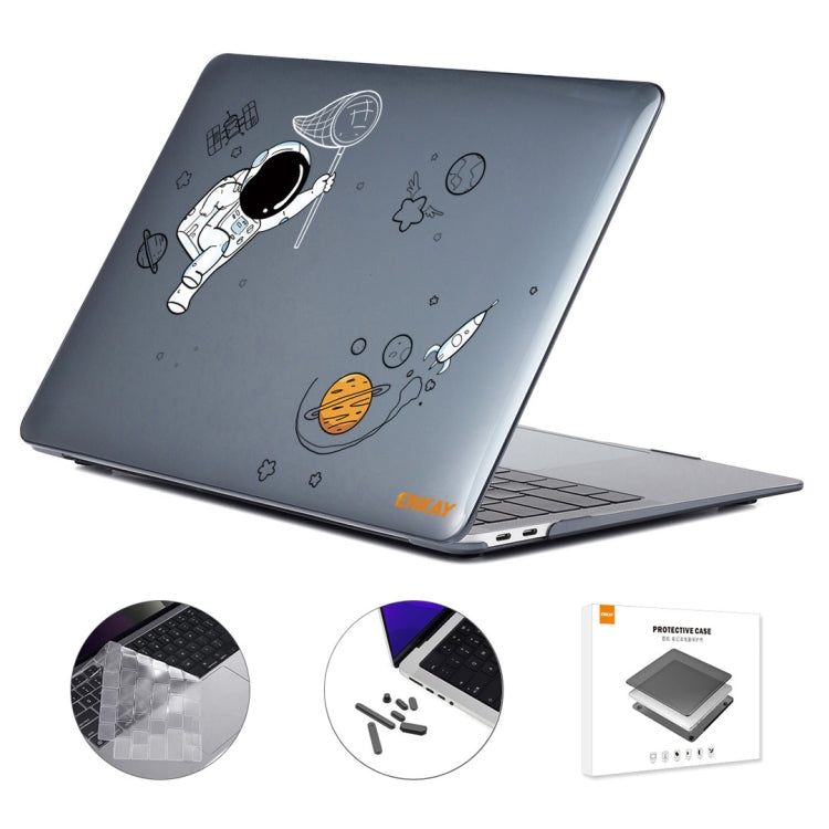 For MacBook Pro 14.2 A2442/A2779 2023 ENKAY Hat-Prince 3 in 1 Spaceman Pattern Laotop Protective Crystal Case with TPU Keyboard Film / Anti-dust Plugs, Version:US(Spaceman No.2) - MacBook Pro Cases by ENKAY | Online Shopping South Africa | PMC Jewellery | Buy Now Pay Later Mobicred