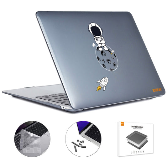 For MacBook Pro 14.2 A2442/A2779 2023 ENKAY Hat-Prince 3 in 1 Spaceman Pattern Laotop Protective Crystal Case with TPU Keyboard Film / Anti-dust Plugs, Version:EU(Spaceman No.4) - MacBook Pro Cases by ENKAY | Online Shopping South Africa | PMC Jewellery | Buy Now Pay Later Mobicred