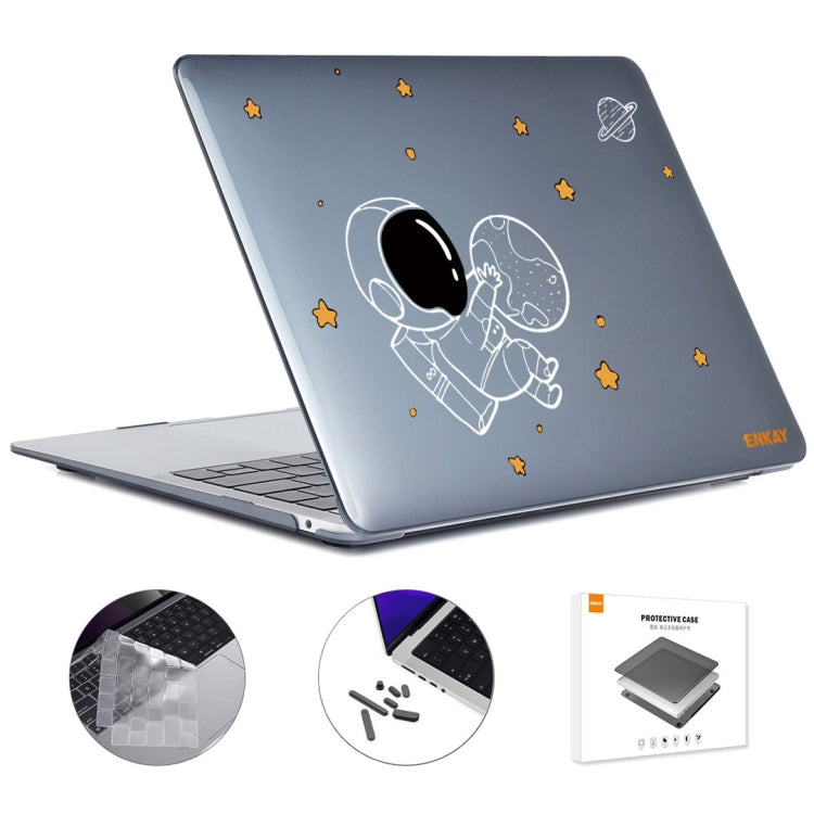 For MacBook Pro 16.2 A2485/A2880 2023 ENKAY Hat-Prince 3 in 1 Spaceman Pattern Laotop Protective Crystal Case with TPU Keyboard Film / Anti-dust Plugs, Version:EU(Spaceman No.5) - MacBook Pro Cases by ENKAY | Online Shopping South Africa | PMC Jewellery | Buy Now Pay Later Mobicred