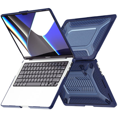 For MacBook Pro 14.2 A2442/A2779 2023 ENKAY Hat-Prince 3 in 1 Protective Bracket  Case Cover Hard Shell with TPU Keyboard Film / Anti-dust Plugs, Version:US(Black) - MacBook Pro Cases by ENKAY | Online Shopping South Africa | PMC Jewellery | Buy Now Pay Later Mobicred