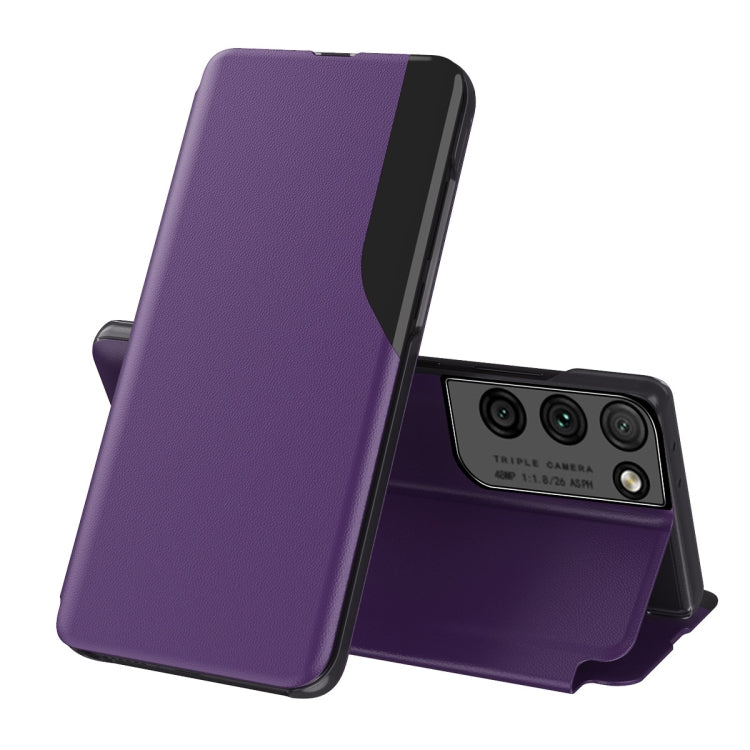 For Samsung Galaxy S23 Ultra 5G Attraction Flip Holder Leather Phone Case(Purple) - Galaxy S23 Ultra 5G Cases by PMC Jewellery | Online Shopping South Africa | PMC Jewellery