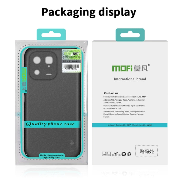 For Xiaomi 13 MOFI Fandun Series Frosted Ultra-thin PC Hard Phone Case(Blue) - 13 Pro Cases by MOFI | Online Shopping South Africa | PMC Jewellery