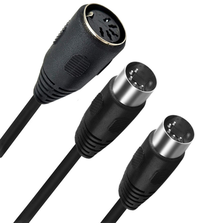 JUNSUNMAY MIDI 2 in 1 Din 5 Pin Male to Dual 2 Pin Female Cable Adapter, Cable Length: 50cm - Microphone Audio Cable & Connector by JUNSUNMAY | Online Shopping South Africa | PMC Jewellery