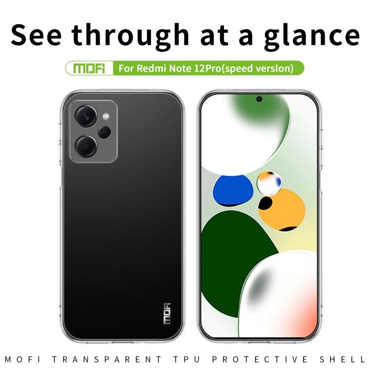 For Xiaomi Redmi Note 12 Pro Speed  MOFI Ming Series Ultra-thin TPU Phone Case(Transparent) - Xiaomi Cases by MOFI | Online Shopping South Africa | PMC Jewellery