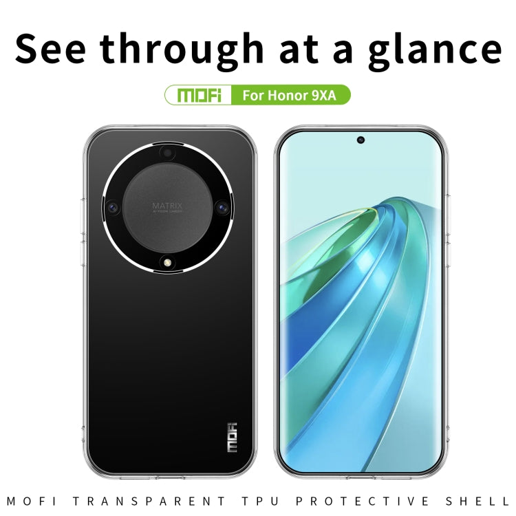 For Honor X9A MOFI Ming Series Ultra-thin TPU Phone Case(Transparent) - Honor Cases by MOFI | Online Shopping South Africa | PMC Jewellery