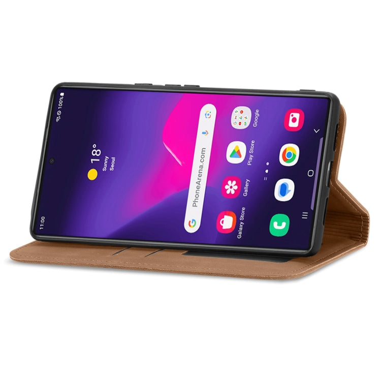 For Samsung Galaxy S25 Ultra 5G Retro Skin Feel Magnetic Leather Phone Case(Brown) - Galaxy S25 Ultra 5G Cases by PMC Jewellery | Online Shopping South Africa | PMC Jewellery | Buy Now Pay Later Mobicred