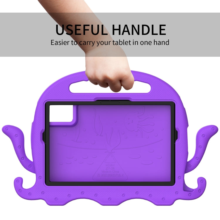 For Lenovo Tab M11 /Xiaoxin Pad 11 2024 Octopus Style EVA Hybrid PC Shockproof Tablet Case with Strap(Purple) - Lenovo by PMC Jewellery | Online Shopping South Africa | PMC Jewellery | Buy Now Pay Later Mobicred