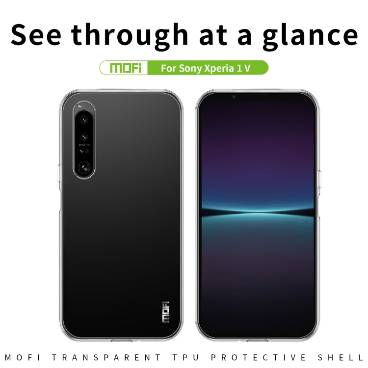 For Sony Xperia 1 V MOFI Ming Series Ultra-thin TPU Phone Case(Transparent) - Sony Cases by MOFI | Online Shopping South Africa | PMC Jewellery