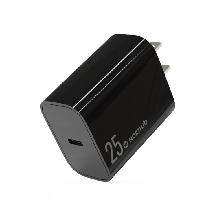 NORTHJO NOPD2501 PD 25W USB-C / Type-C Single Port Fast Charger, Plug Type:US Plug(Black) - USB Charger by NORTHJO | Online Shopping South Africa | PMC Jewellery | Buy Now Pay Later Mobicred