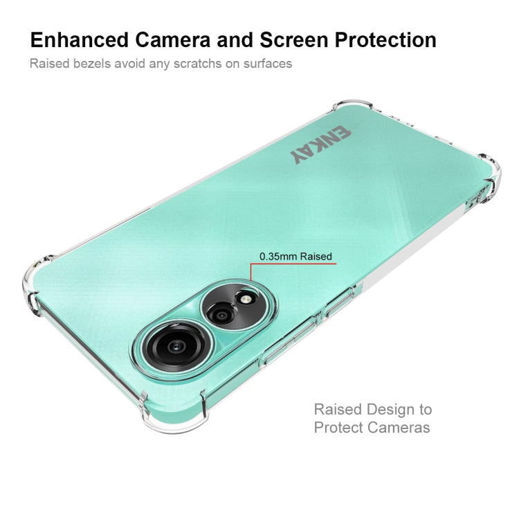 For OPPO A78 4G ENKAY Clear TPU Shockproof Anti-slip Phone Case - OPPO Cases by ENKAY | Online Shopping South Africa | PMC Jewellery