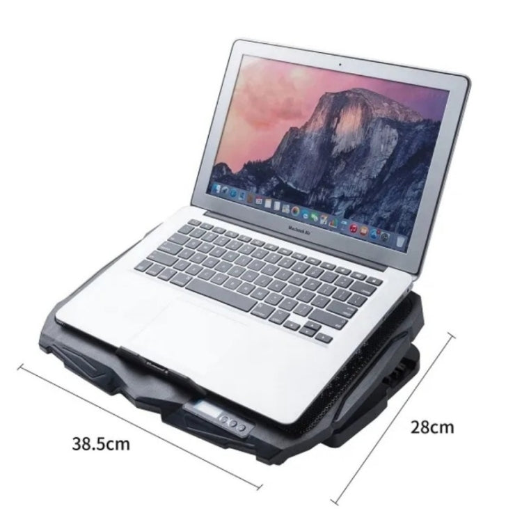 S18 Aluminum Four Fans Gaming Laptop Cooling Pad Foldable Holder with Wind Speed Display(Red) - Cooling Pads by PMC Jewellery | Online Shopping South Africa | PMC Jewellery | Buy Now Pay Later Mobicred