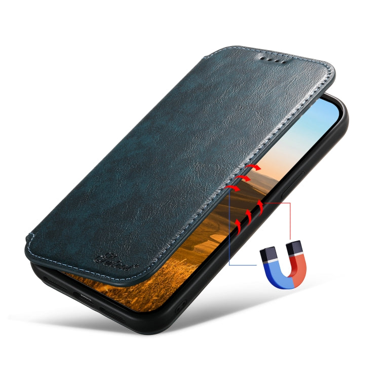 For iPhone 14 Pro Suteni J05 Leather Magnetic Magsafe Phone Case(Blue) - iPhone 14 Pro Cases by Suteni | Online Shopping South Africa | PMC Jewellery | Buy Now Pay Later Mobicred