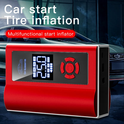 Ai8 Portable Multifunctional LCD Screen Emergency Power Supply 12V Car Start Air Pump(Red) - Inflatable Pump by PMC Jewellery | Online Shopping South Africa | PMC Jewellery