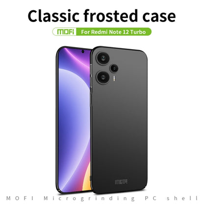 For?Redmi Note 12 Turbo 5G MOFI Micro-Frosted PC Ultra-thin Hard Phone Case(Black) - Xiaomi Cases by MOFI | Online Shopping South Africa | PMC Jewellery