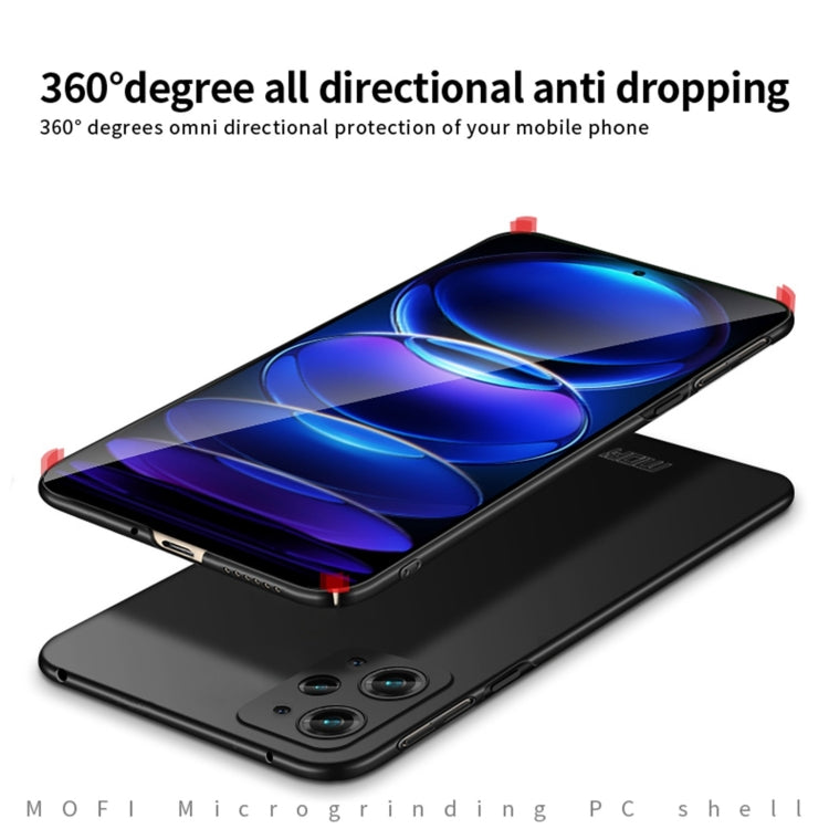 For?Redmi Note 12S MOFI Micro-Frosted PC Ultra-thin Hard Phone Case(Black) - Xiaomi Cases by MOFI | Online Shopping South Africa | PMC Jewellery