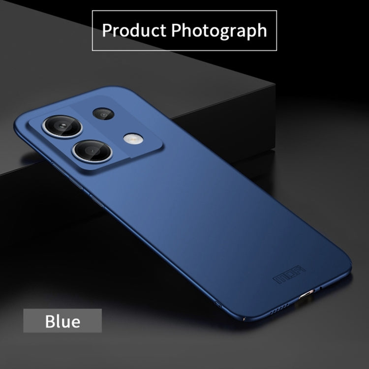 For Xiaomi?Redmi Note 13 5G MOFI Micro-Frosted PC Ultra-thin Hard Phone Case(Blue) - Note 13 Cases by MOFI | Online Shopping South Africa | PMC Jewellery