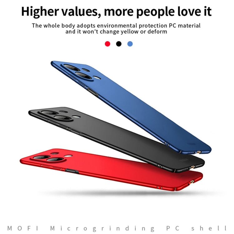 For Xiaomi Redmi Note 13 4G MOFI Micro-Frosted PC Ultra-thin Hard Phone Case(Blue) - Note 13 Cases by MOFI | Online Shopping South Africa | PMC Jewellery