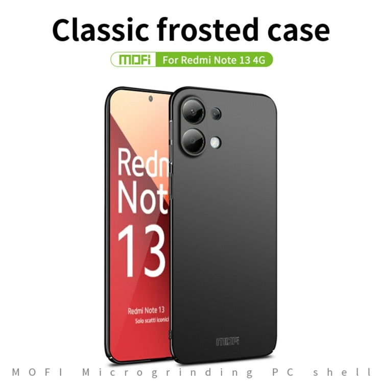 For Xiaomi Redmi Note 13 4G MOFI Micro-Frosted PC Ultra-thin Hard Phone Case(Blue) - Note 13 Cases by MOFI | Online Shopping South Africa | PMC Jewellery