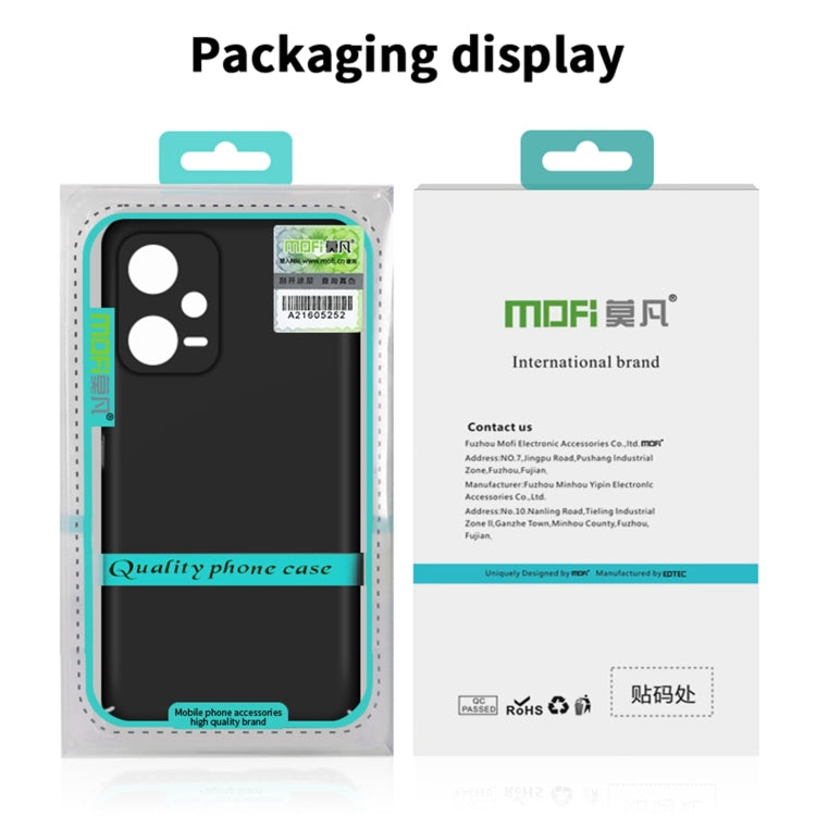 For Redmi Note 12 5G Global MOFI Micro-Frosted PC Ultra-thin Hard Phone Case(Black) - Note 12 Cases by MOFI | Online Shopping South Africa | PMC Jewellery