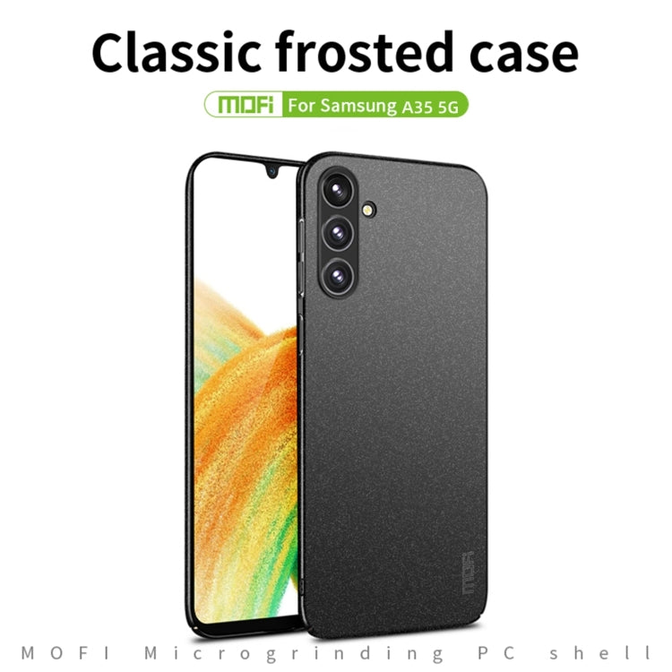 For Samsung Galaxy A35 5G MOFI Fandun Series Frosted PC Ultra-thin All-inclusive Phone Case(Blue) - Galaxy Phone Cases by MOFI | Online Shopping South Africa | PMC Jewellery