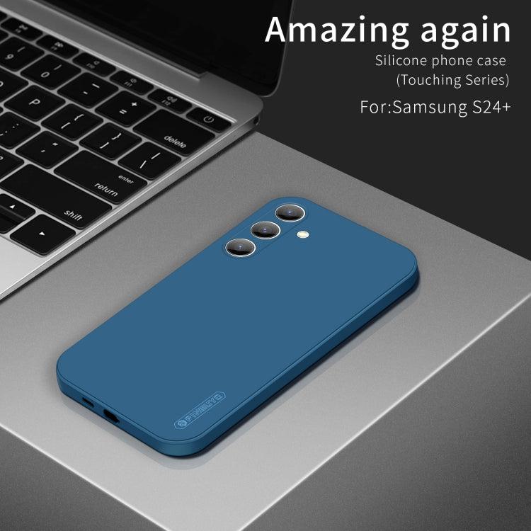 For Samsung Galaxy S25 5G PINWUYO Sense Series Liquid Silicone TPU Phone Case(Blue) - Galaxy S25 5G Cases by PINWUYO | Online Shopping South Africa | PMC Jewellery | Buy Now Pay Later Mobicred