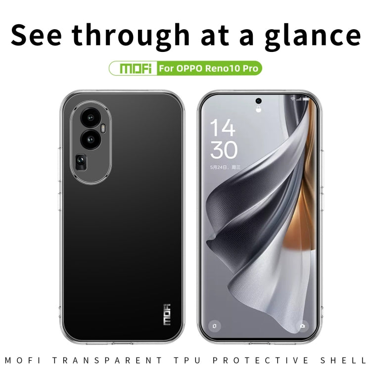 For?OPPO Reno10 Pro China MOFI Ming Series Transparent Ultra-thin TPU Phone Case(Transparent) - OPPO Cases by MOFI | Online Shopping South Africa | PMC Jewellery