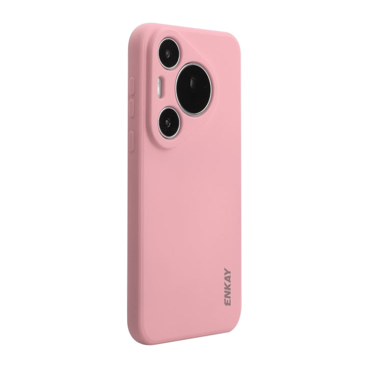 For Huawei Pura 70 Pro / 70 Pro+ ENKAY Hat-Prince Liquid Silicone Shockproof Protective Soft Case(Pink) - Huawei Cases by ENKAY | Online Shopping South Africa | PMC Jewellery | Buy Now Pay Later Mobicred