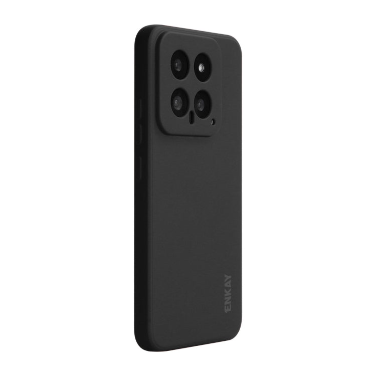 For Xiaomi 14 ENKAY Hat-Prince Liquid Silicone Shockproof Soft Phone Case(Black) - 14 Cases by ENKAY | Online Shopping South Africa | PMC Jewellery | Buy Now Pay Later Mobicred