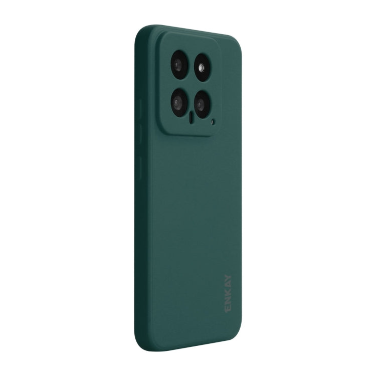 For Xiaomi 14 ENKAY Hat-Prince Liquid Silicone Shockproof Soft Phone Case(Dark Green) - 14 Cases by ENKAY | Online Shopping South Africa | PMC Jewellery | Buy Now Pay Later Mobicred