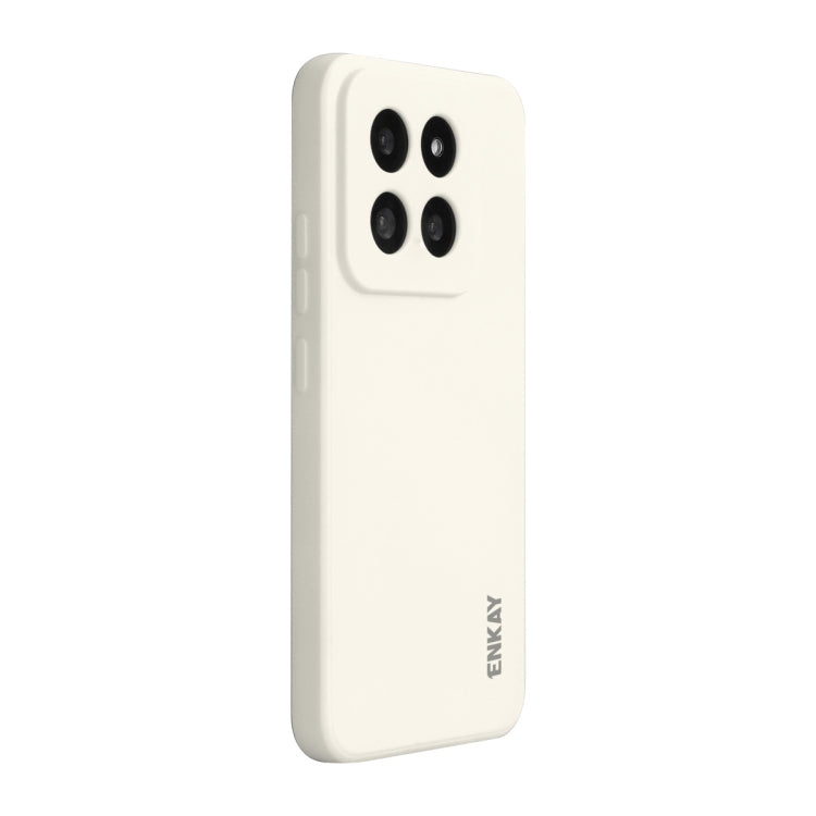 For Xiaomi 14 Pro ENKAY Hat-Prince Liquid Silicone Shockproof Soft Phone Case(Beige) - 14 Pro Cases by ENKAY | Online Shopping South Africa | PMC Jewellery | Buy Now Pay Later Mobicred