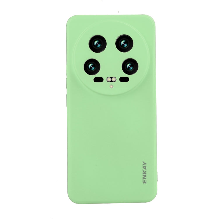 For Xiaomi 14 Ultra ENKAY Hat-Prince Liquid Silicone Shockproof Soft Phone Case(Light Green) - 14 Ultra Cases by ENKAY | Online Shopping South Africa | PMC Jewellery | Buy Now Pay Later Mobicred