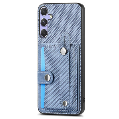 For Samsung Galaxy S25 Ultra 5G Wristband Kickstand Wallet Back Phone Case with Tool Knife(Blue) - Galaxy S25 Ultra 5G Cases by PMC Jewellery | Online Shopping South Africa | PMC Jewellery | Buy Now Pay Later Mobicred