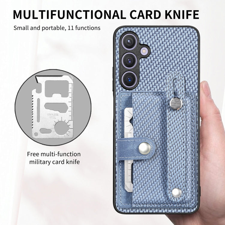 For Samsung Galaxy S25+ 5G Wristband Kickstand Wallet Back Phone Case with Tool Knife(Black) - Galaxy S25+ 5G Cases by PMC Jewellery | Online Shopping South Africa | PMC Jewellery | Buy Now Pay Later Mobicred