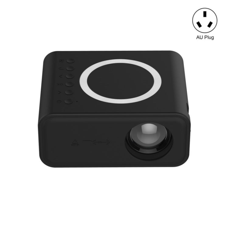 YT300 Home Multimedia Mini Remote Projector Support Mobile Phone(AU Plug Black) - Mini Projector by PMC Jewellery | Online Shopping South Africa | PMC Jewellery | Buy Now Pay Later Mobicred