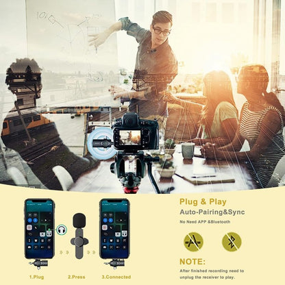 One by Two 3 in 1 Lavalier Noise Reduction Wireless Microphone for iPhone / iPad / Android / Camera - Microphone by PMC Jewellery | Online Shopping South Africa | PMC Jewellery | Buy Now Pay Later Mobicred