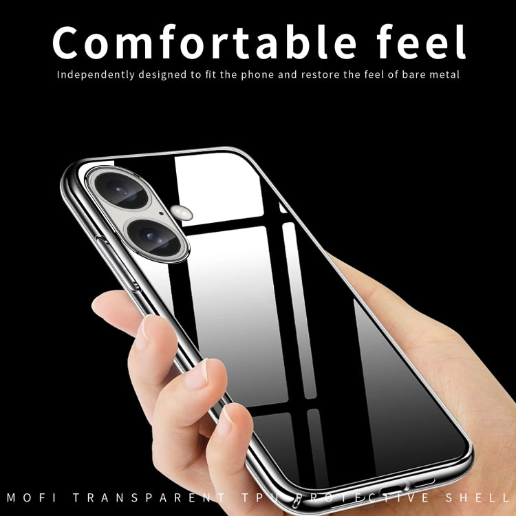 For iPhone 16 Plus MOFI Ming Series Ultra-thin TPU Phone Case(Transparent) - iPhone 16 Plus Cases by MOFI | Online Shopping South Africa | PMC Jewellery | Buy Now Pay Later Mobicred