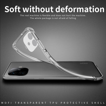 For vivo iQOO Z9 Turbo MOFI Ming Series Ultra-thin TPU Phone Case(Transparent) - vivo Cases by MOFI | Online Shopping South Africa | PMC Jewellery | Buy Now Pay Later Mobicred