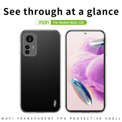 For Xiaomi Redmi Note 12S MOFI Ming Series Ultra-thin TPU Phone Case(Transparent) - Xiaomi Cases by MOFI | Online Shopping South Africa | PMC Jewellery