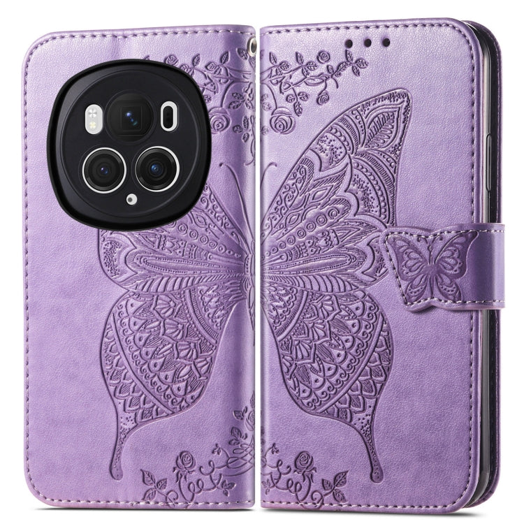 For Honor Magic6 Pro Butterfly Love Flower Embossed Leather Phone Case(Light Purple) - Honor Cases by PMC Jewellery | Online Shopping South Africa | PMC Jewellery | Buy Now Pay Later Mobicred