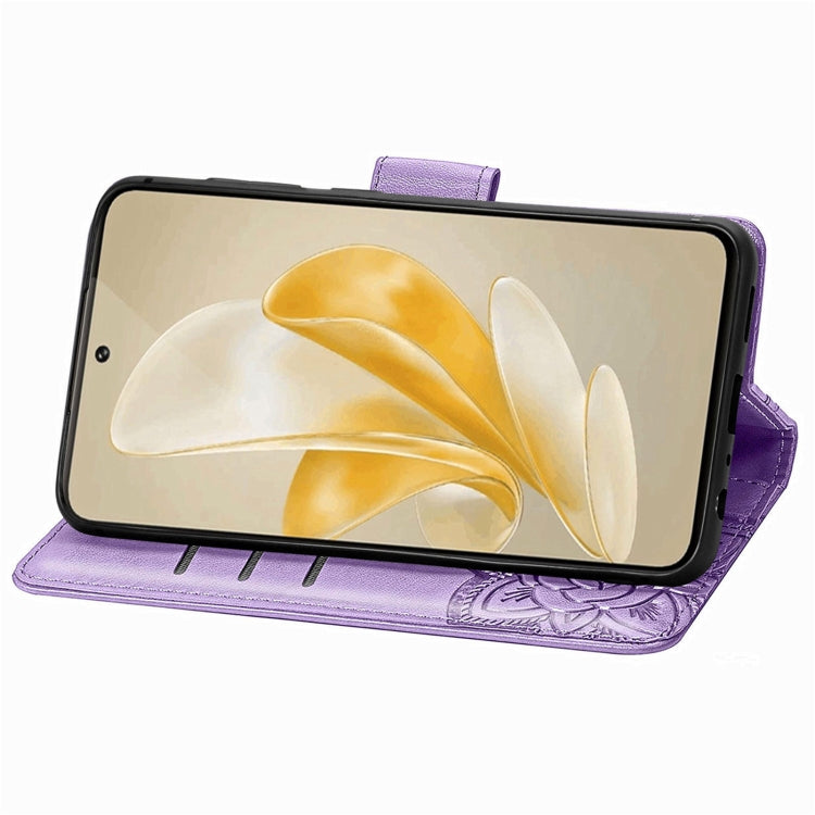 For vivo X100 Butterfly Love Flower Embossed Leather Phone Case(Lavender) - X100 Cases by imak | Online Shopping South Africa | PMC Jewellery | Buy Now Pay Later Mobicred