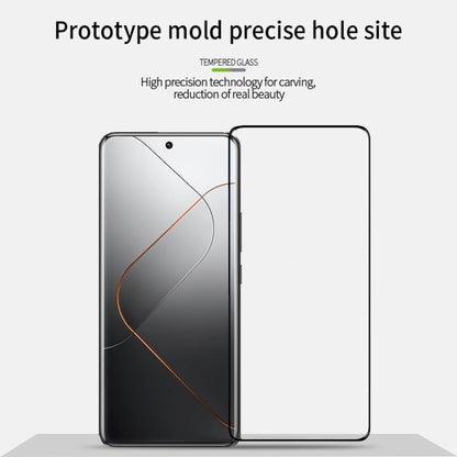 For Xiaomi 14 Pro PINWUYO 9H 3D Hot Bending Tempered Glass Film(Black) - 14 Pro Tempered Glass by PINWUYO | Online Shopping South Africa | PMC Jewellery | Buy Now Pay Later Mobicred