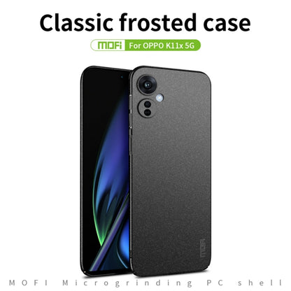 For OPPO K11X 5G MOFI Fandun Series Frosted PC Ultra-thin All-inclusive Phone Case(Blue) - OPPO Cases by MOFI | Online Shopping South Africa | PMC Jewellery