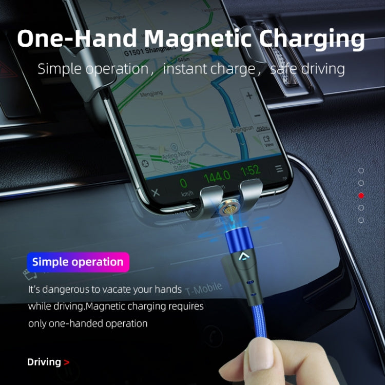 ENKAY 3A USB to 8 Pin Magnetic Fast Charging Data Cable with LED Light, Length:1m(Black) - Charging Cable & Head by ENKAY | Online Shopping South Africa | PMC Jewellery | Buy Now Pay Later Mobicred