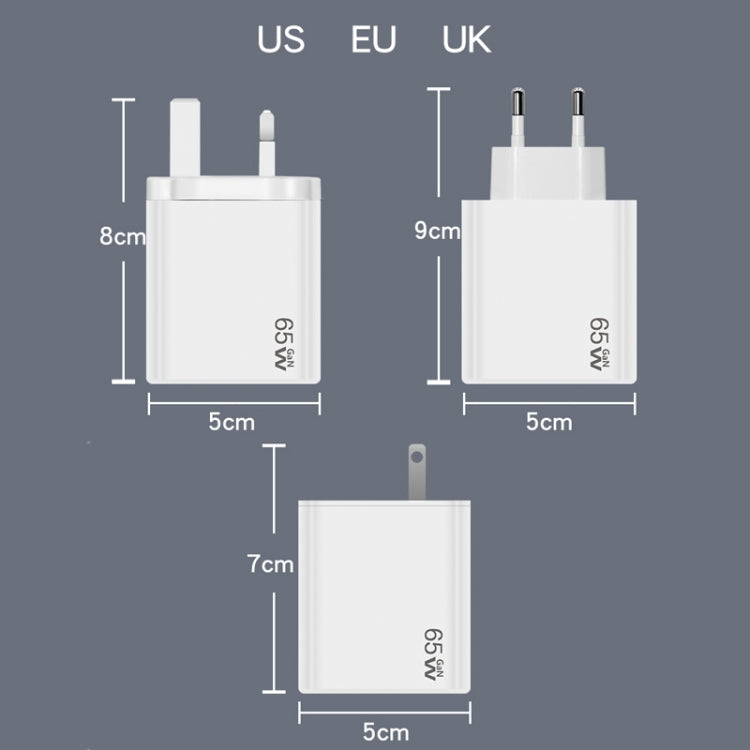 GaN PD48W Type-C PD3.0 + USB3.0 Fast Charger ，US Plug(White) - USB Charger by PMC Jewellery | Online Shopping South Africa | PMC Jewellery | Buy Now Pay Later Mobicred